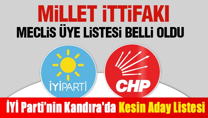 İYİ Parti’nin Kandıra'da kesin aday listesi