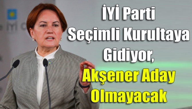 İYİ Parti seçimli kurultaya gidiyor, Akşener aday olmayacak