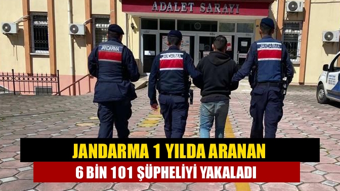 Jandarma 1 yılda aranan 6 bin 101 şüpheliyi yakaladı