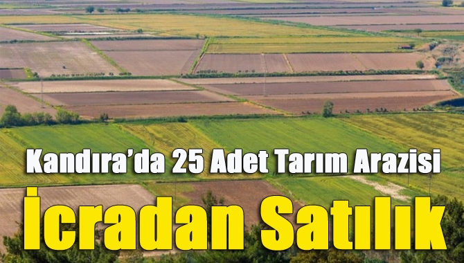 Kandıra’da 25 adet tarım arazisi icradan satılık…