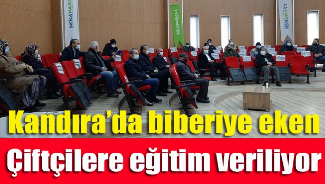 Kandıra’da biberiye eken çiftçilere eğitim veriliyor