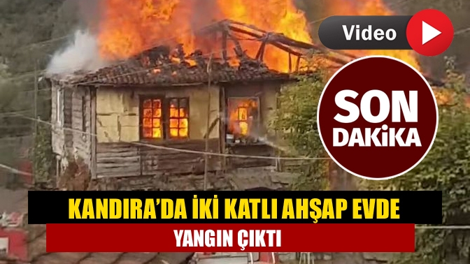 Kandıra’da iki katlı ahşap evde yangın çıktı