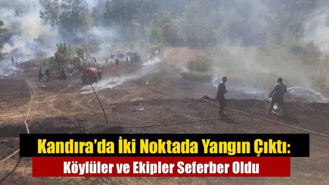 Kandıra’da İki Noktada Yangın Çıktı: Köylüler ve Ekipler Seferber Oldu