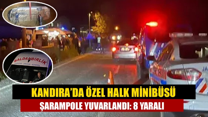 Kandıra’da özel halk minibüsü Şarampole Yuvarlandı: 8 Yaralı