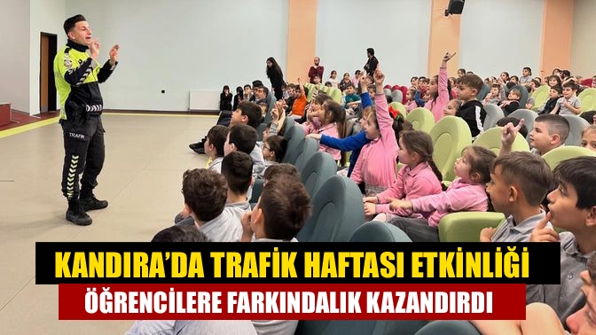 Kandıra’da Trafik Haftası Etkinliği Öğrencilere Farkındalık Kazandırdı