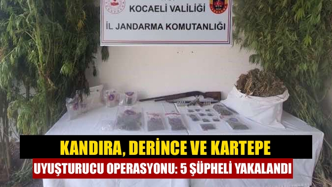 Kandıra, Derince ve Kartepe uyuşturucu operasyonu: 5 şüpheli yakalandı