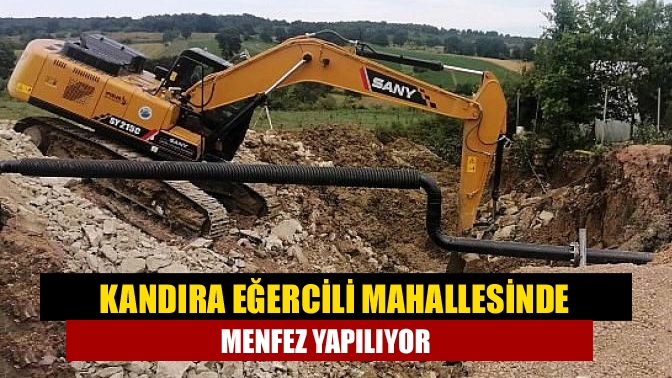 Kandıra Eğercili Mahallesinde menfez yapılıyor