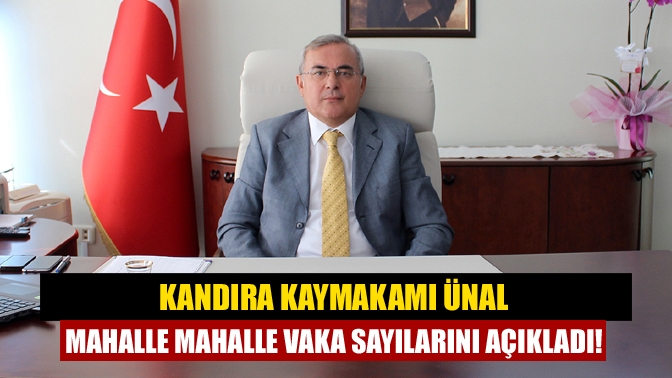 Kandıra Kaymakamı Ünal mahalle mahalle vaka sayılarını açıkladı!