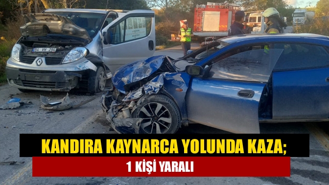 Kandıra Kaynarca yolunda kaza; 1 kişi yaralı