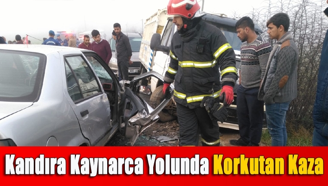 Kandıra-Kaynarca yolunda korkutan kaza