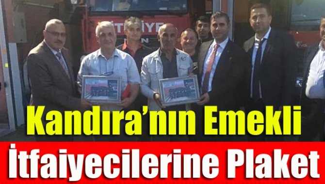 Kandıra’nın Emekli İtfaiyecilerine Plaket