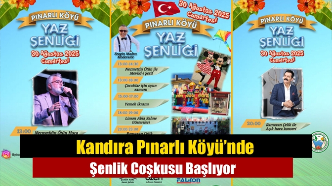Kandıra Pınarlı Köyü’nde Şenlik Coşkusu Başlıyor
