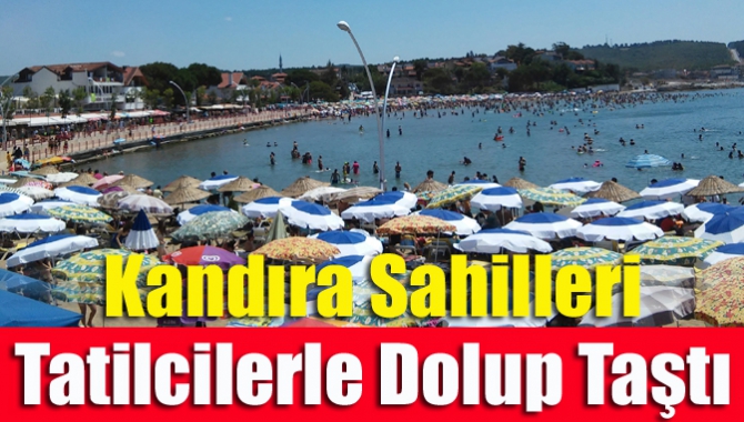 Kandıra sahilleri tatilcilerle dolup taştı