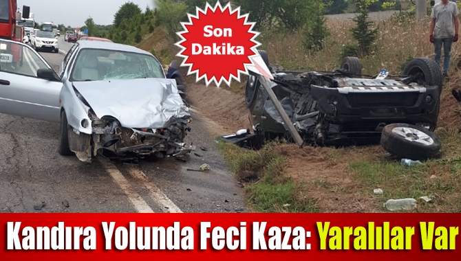 Kandıra yolunda feci kaza: Yaralılar var