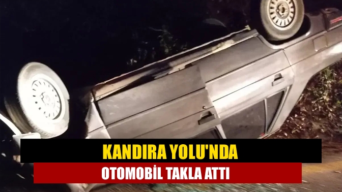 Kandıra Yolunda otomobil takla attı