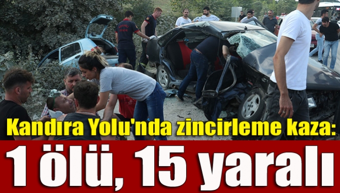 Kandıra Yolu'nda zincirleme kaza: 1 ölü, 15 yaralı