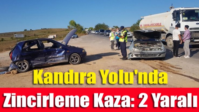 Kandıra Yolu'nda zincirleme kaza: 2 yaralı