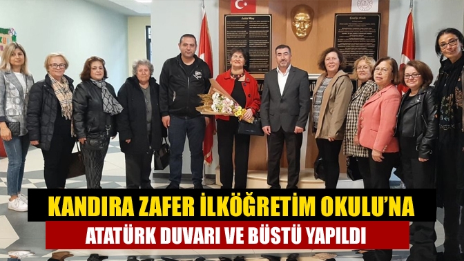 Kandıra Zafer İlköğretim Okulu’na Atatürk duvarı ve büstü yapıldı