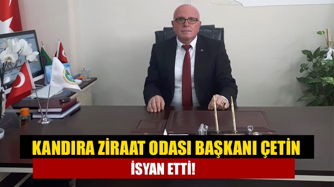 Kandıra Ziraat Odası Başkanı Çetin isyan etti!