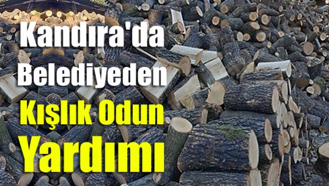 Kandıra'da belediyeden kışlık odun yardımı