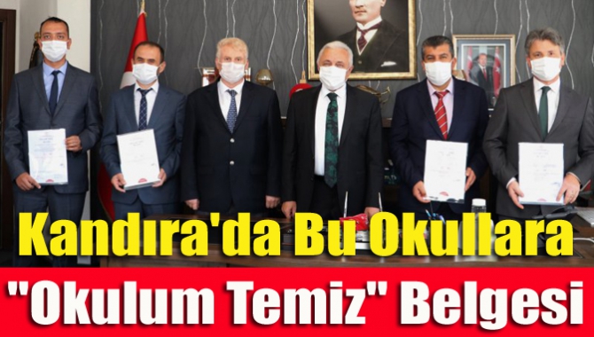 Kandıra'da bu okullara "Okulum Temiz" belgesi