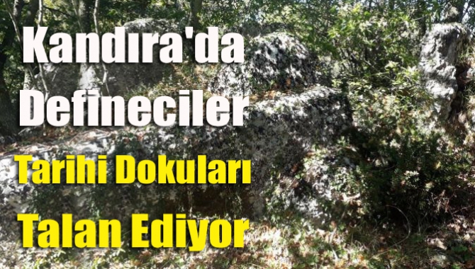 Kandıra'da defineciler tarihi dokuları talan ediyor