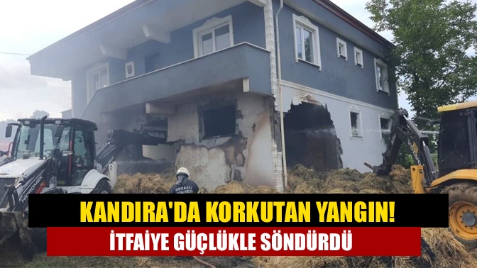 Kandırada korkutan yangın! İtfaiye güçlükle söndürdü