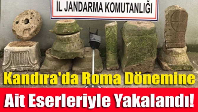 Kandıra'da Roma dönemine ait eserleriyle yakalandı!