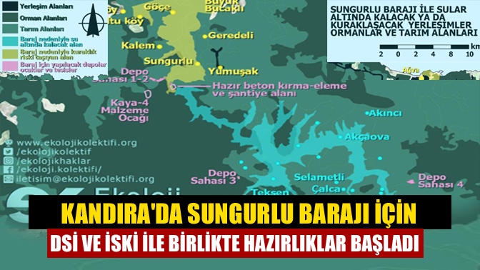 Kandırada Sungurlu Barajı için DSİ ve İSKİ ile birlikte hazırlıklar başladı