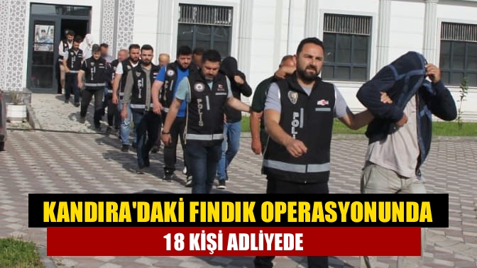 Kandıradaki Fındık operasyonunda 18 kişi adliyede