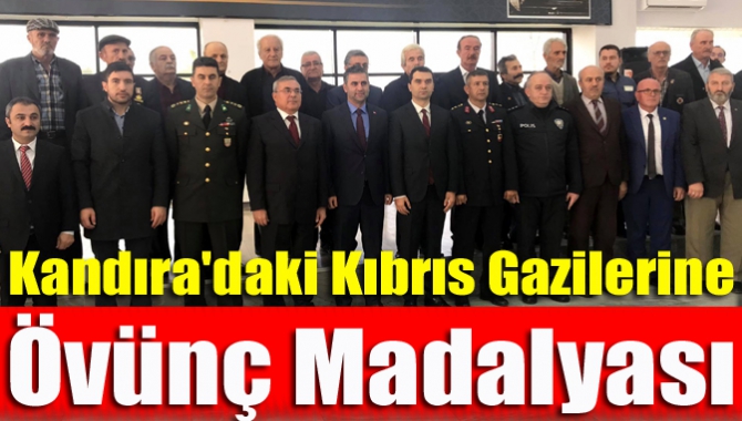 Kandıra'daki Kıbrıs Gazilerine Övünç Madalyası