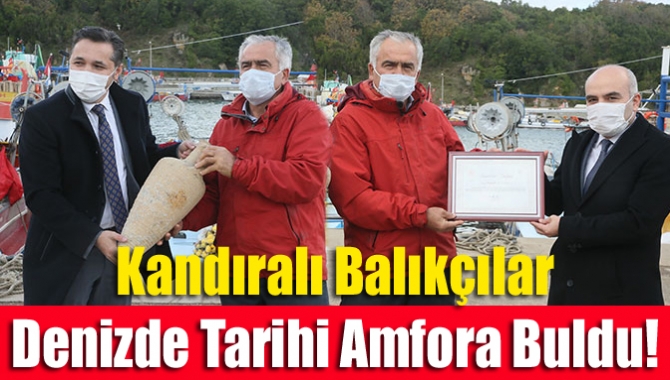 Kandıralı Balıkçılar denizde tarihi amfora buldu!