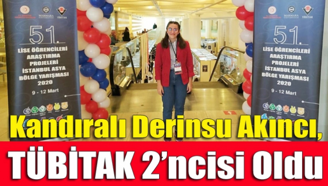 Kandıralı Derinsu, TÜBİTAK 2’ncisi oldu