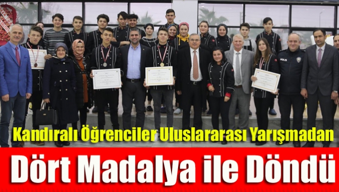 Kandıralı Öğrenciler Uluslararası Yarışmadan Dört Madalya ile Döndü