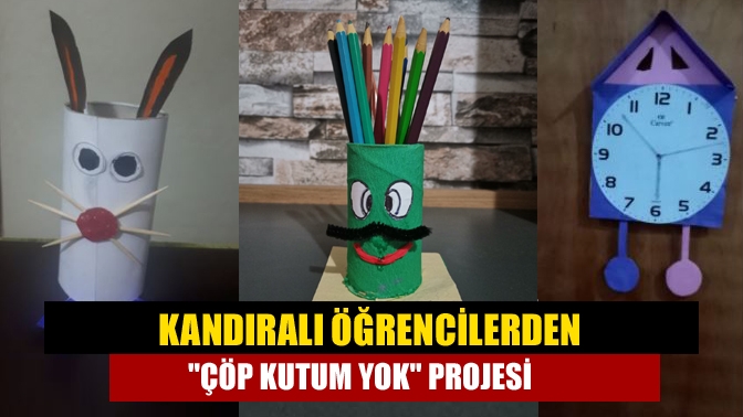 Kandıralı öğrencilerden Çöp Kutum Yok Projesi