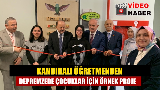 Kandıralı öğretmenden depremzede çocuklar için örnek proje