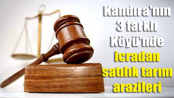 Kandıra'nın 3 farklı Köyü'nde icradan satılık tarım arazileri