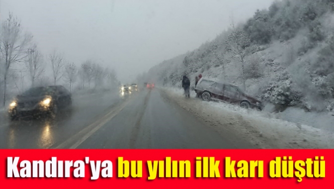 Kandıra'ya bu yılın ilk karı düştü