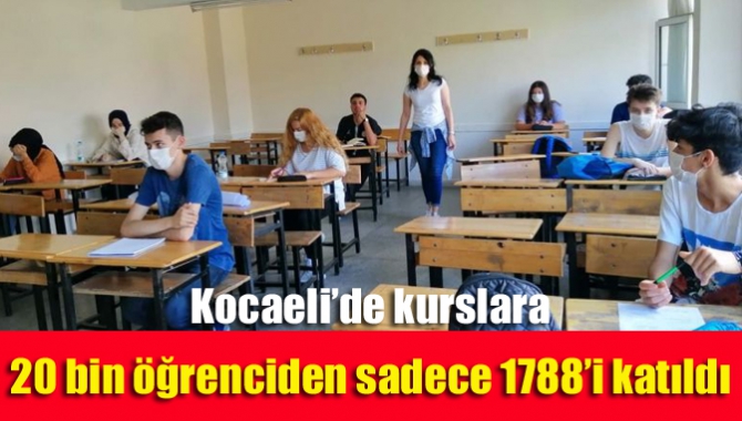 Kocaeli’de kurslara 20 bin öğrenciden sadece 1788’i katıldı