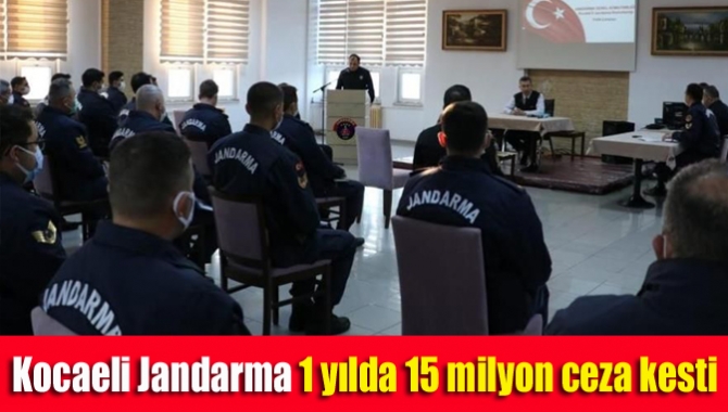 Kocaeli Jandarma 1 yılda 15 milyon ceza kesti