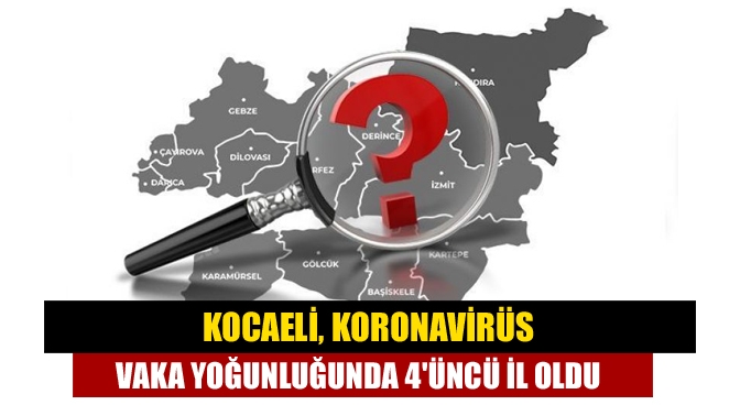 Kocaeli, koronavirüs vaka yoğunluğunda 4üncü il oldu