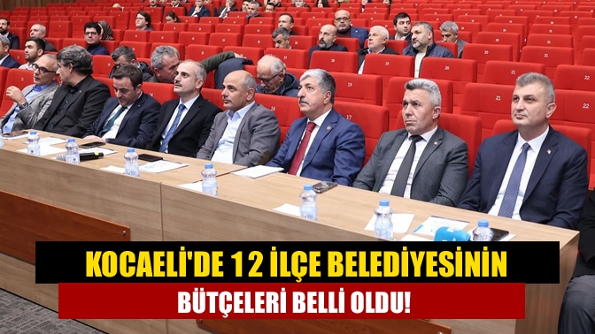 Kocaelide 12 ilçe belediyesinin bütçeleri belli oldu!