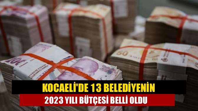 Kocaeli'de 13 belediyenin 2023 yılı bütçesi belli oldu