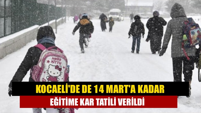 Kocaelide de 14 Marta kadar eğitime kar tatili verildi