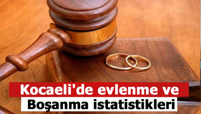 Kocaeli'de evlenme ve boşanma istatistikleri