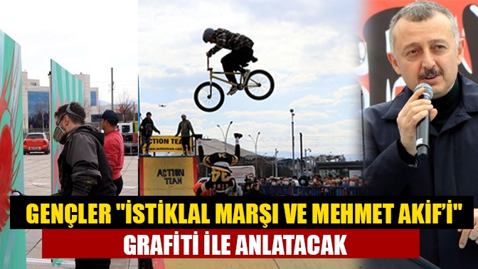 Kocaeli'de gençler "İstiklal Marşı ve Mehmet Akif"i grafitiyle anlatacak