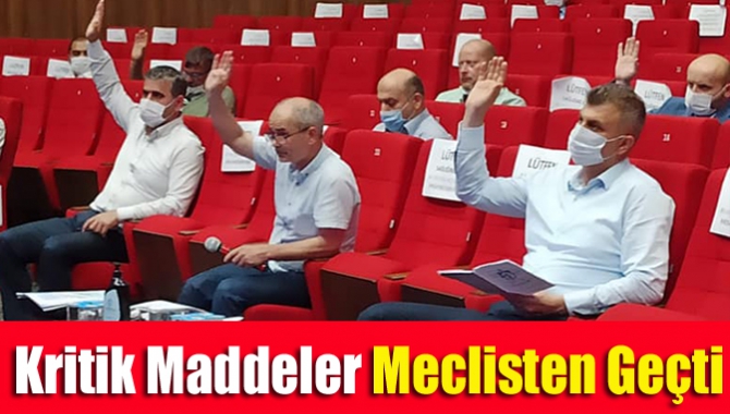 Kritik Maddeler Belediye Meclisten Geçti