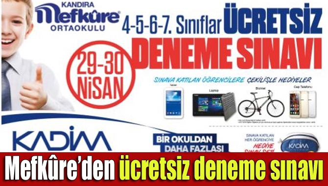 Mefkûre’den ücretsiz deneme sınavı