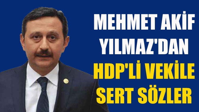 Mehmet Akif Yılmazdan HDPli vekile sert sözler