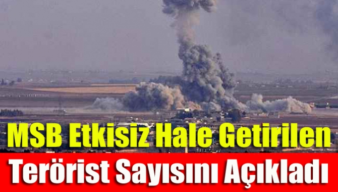 MSB Etkisiz Hale Getirilen Terörist Sayısını Açıkladı